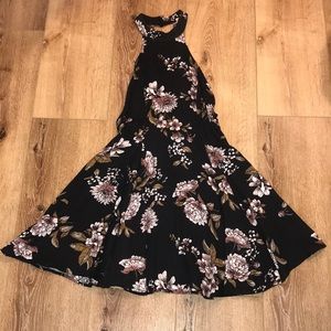 NWT charcoal floral dress